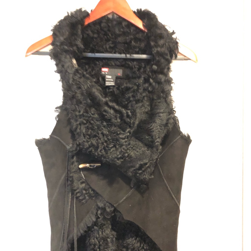 Diesel Black Faux Shearling Vest